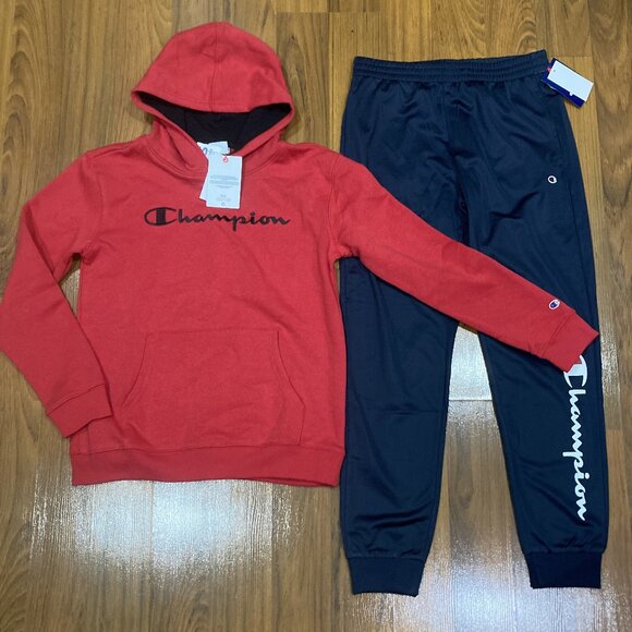 Champion Youth Boys Hoodie Pants Tracksuit Set Size 14/16 (L) New - Picture 1 of 5
